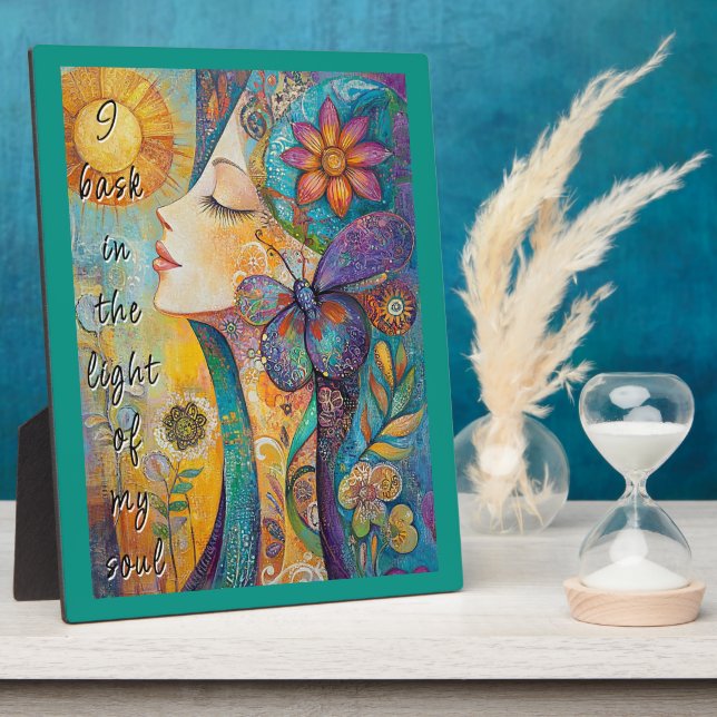 Nature Spirit Femme Tabletop Plaque avec Easel (Côté)
