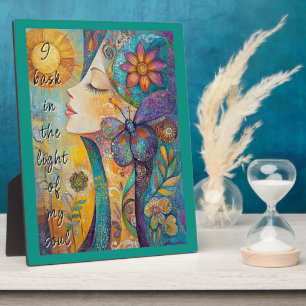 Nature Spirit Woman Tabletop Plaque with Easel
