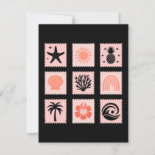 Nature stamp collage postcard