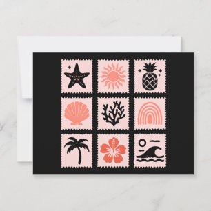 Nature stamp collage postcard