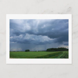 Nature Stormy Sky Landscape Scenery Field Belarus Postcard