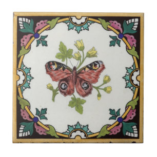 Nature Study Tile c1872 Mintons Vintage Design