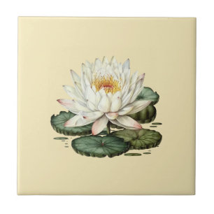 Nature Style Water Lily Ceramic Tile