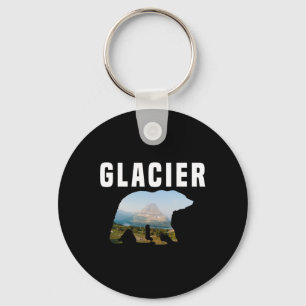 Nature Summer Vacation Glacier National Park Keychain