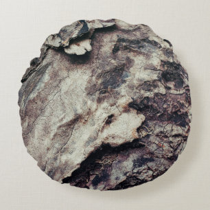 Nature texture wood bark rough round pillow
