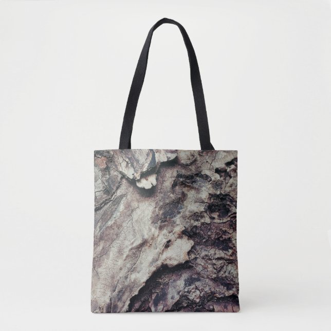 Nature texture wood bark rough tote bag (Front)