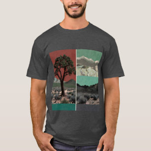 Nature themed vintage collage T-shirt