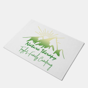 Nature therapy Family camping personalized Doormat