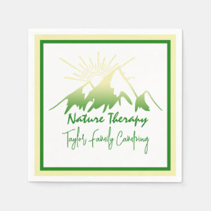 Nature therapy Family camping personalized Napkin