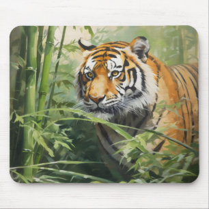 Nature Tiger Bamboo Mouse Pad