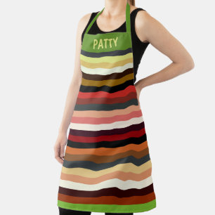 Nature Tones Stripe Custom Apron