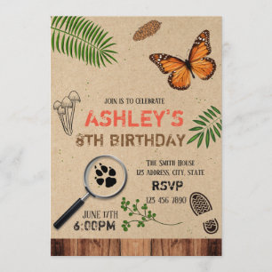 Nature trail party invitation