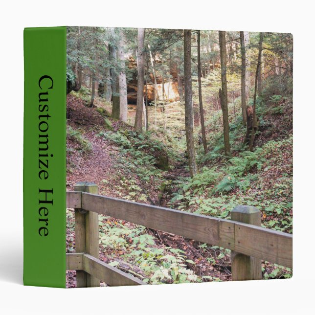 Nature Trail Walking Path  EZD™ Ring Avery Binder (Front/Spine)