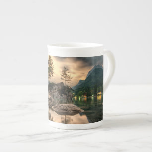 Nature Travels - Water Mountains Landscape Bone China Mug