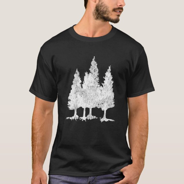 Nature Tree Take A Hiking Hike For Hiker Men Pines T-Shirt (Front)