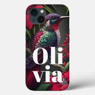 Nature Tropical Personalized bird Name iPhone 13 Case