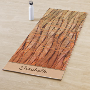 Nature Tropical Wickery Tree Bark Photo Yoga Mat