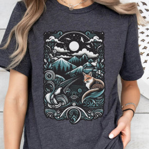 Nature Tshirt, Fox in Nature, Mountain Scene, Wild T-Shirt