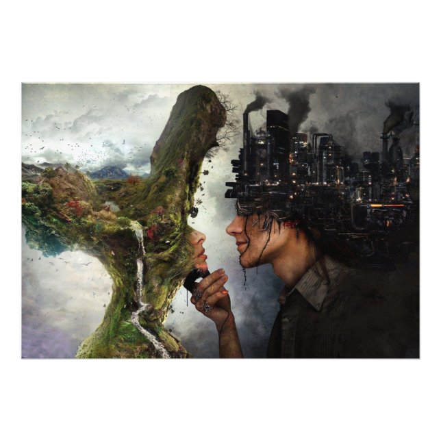 Nature vs Civilization Photo Print  (Front)