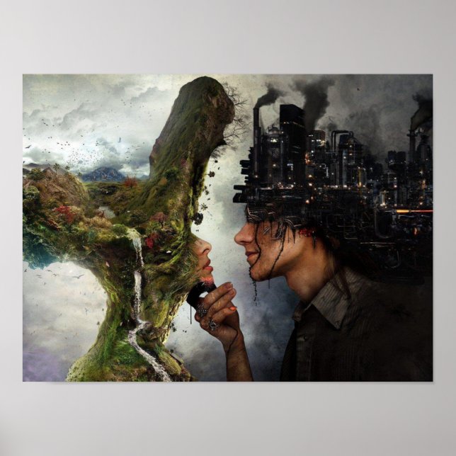 Nature vs Civilization Poster (Front)