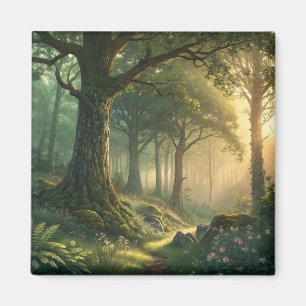 Nature Vue Forêt Magnet 2 pouces Design Rectangle