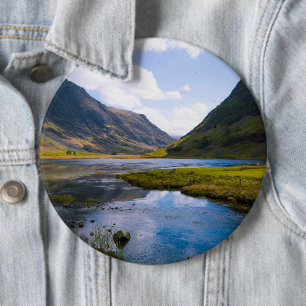 nature wiew,mountain 6 inch round button