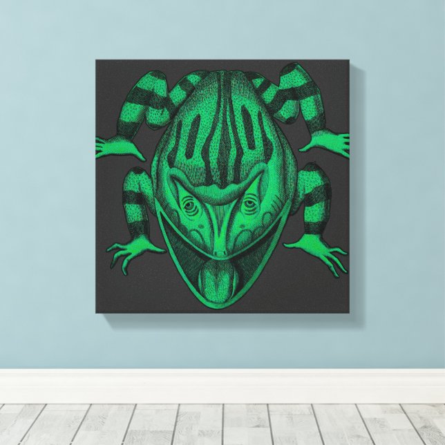 Nature Wild Reptiles The Toad Canvas Print (Insitu(Wood Floor))