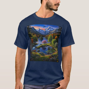 Nature Wilderness Scenery Mountains Waterfalls T-Shirt