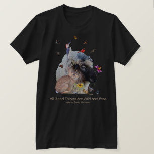 Nature Wildlife with Thoreau quote: T-Shirt