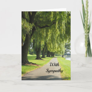 Nature Willow River Pathway Photo Sympathy Card