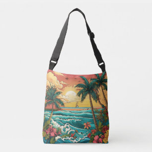 NATURE WITH PALM TREES CROSSBODY BAG