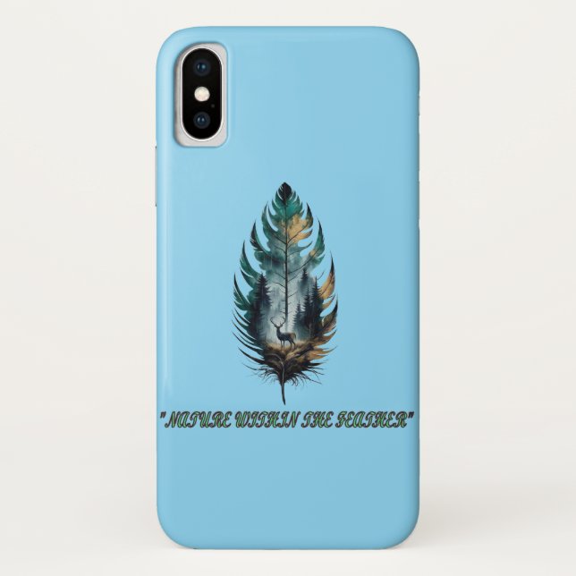 “Nature Within the Feather” Phone Case 🍃🪶✨ (Back)