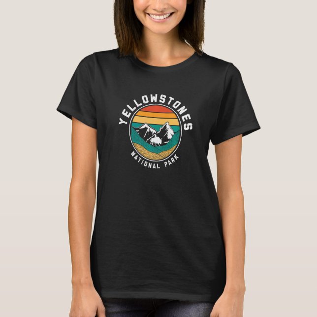 Nature Yellowstone National Park Vintage   T-Shirt (Front)