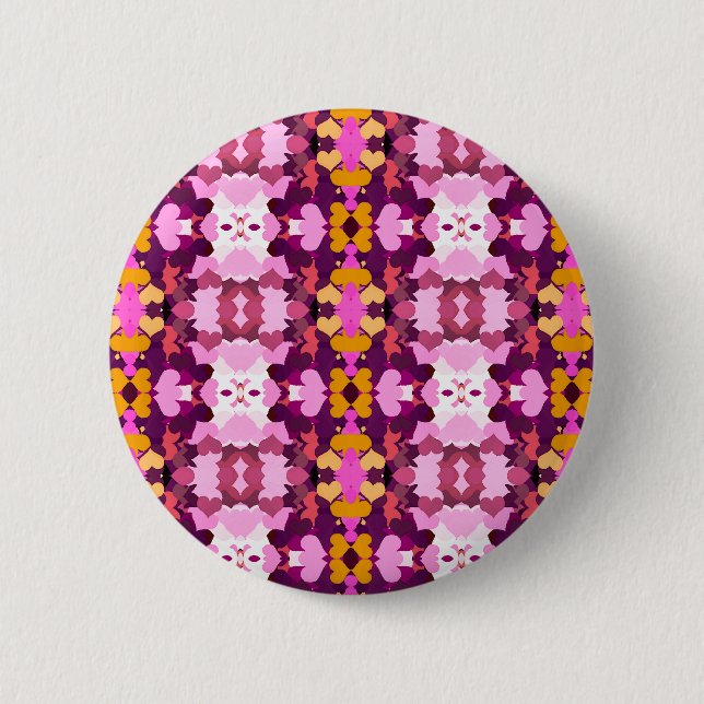 NATURES ART GARDEN FLOWERS 2 INCH ROUND BUTTON (Front)