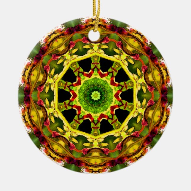 NATURES ART SPRING FLOWERS CERAMIC ORNAMENT (Front)