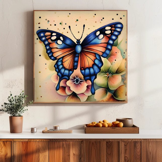 Nature's Beauty Butterfly Tranquil Vintage Poster (Creator Uploaded)