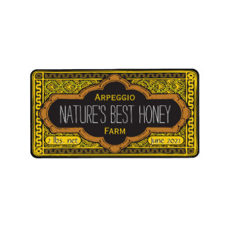 Natures Best Honey Jar Personalized Label