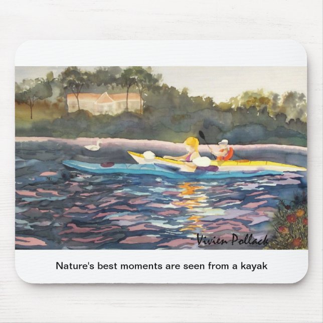 Nature's best moments are seen from a kayak mouse pad (Front)