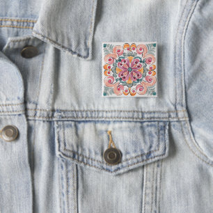 Nature's Bliss 2 Inch Square Button
