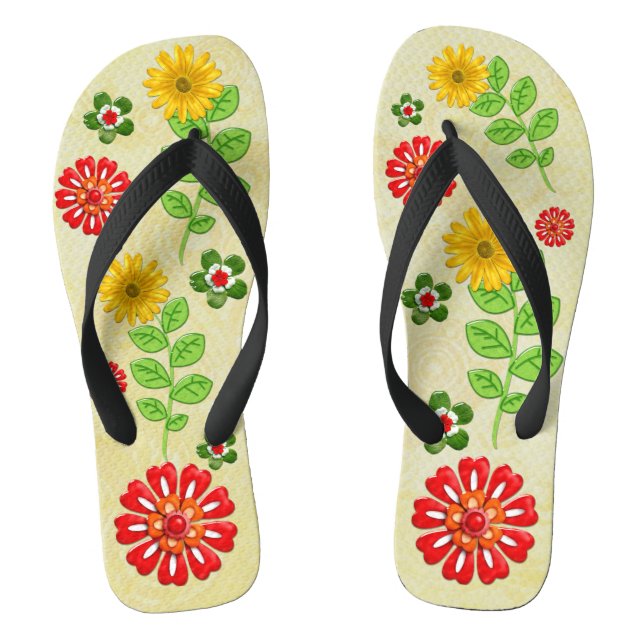 Natures Bounty Jewelled HIPPY Flip Flops (Footbed)