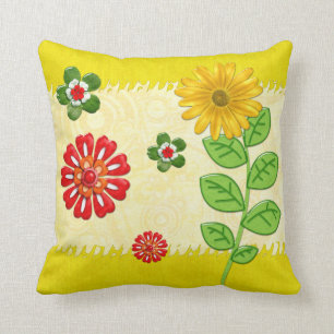 Natures Bounty Jewelled Throw Pillow