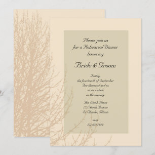 Nature's Branches Wedding Rehearsal Dinner Invitation
