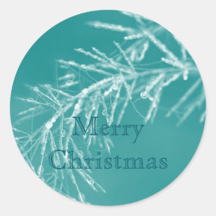 Natures Christmas Decorations Classic Round Sticker