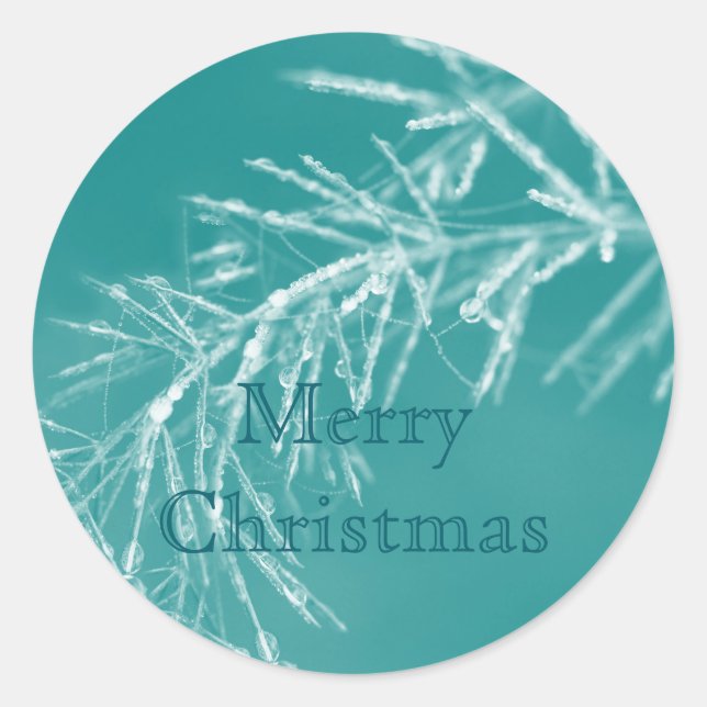 Natures Christmas Decorations Classic Round Sticker (Front)