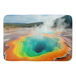 Nature's Colourful Hot Spring Art Bath Mat