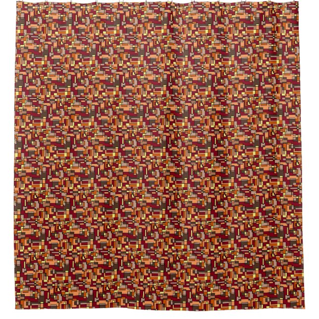 Nature's Colours Warm Earth Tone Shower Curtain (Front)
