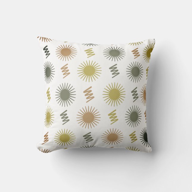 Nature's Elegance Botanical Fog Throw Pillow (Front)