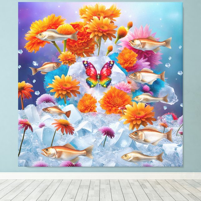 Nature's Garden  Canvas Print (Insitu(Wood Floor))