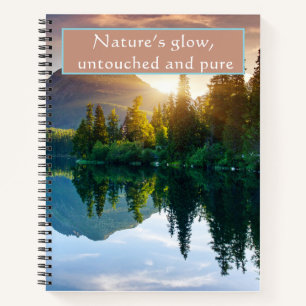 Nature's Glow Untouched and Pure Mountain  Notebook