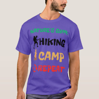 Natures Gym Hiking Camp Repeat Camping Hiking boy T-Shirt
